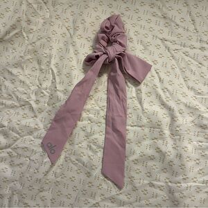 ALO Yoga Sugarplum Pink Love Knots Tie Scrunchie